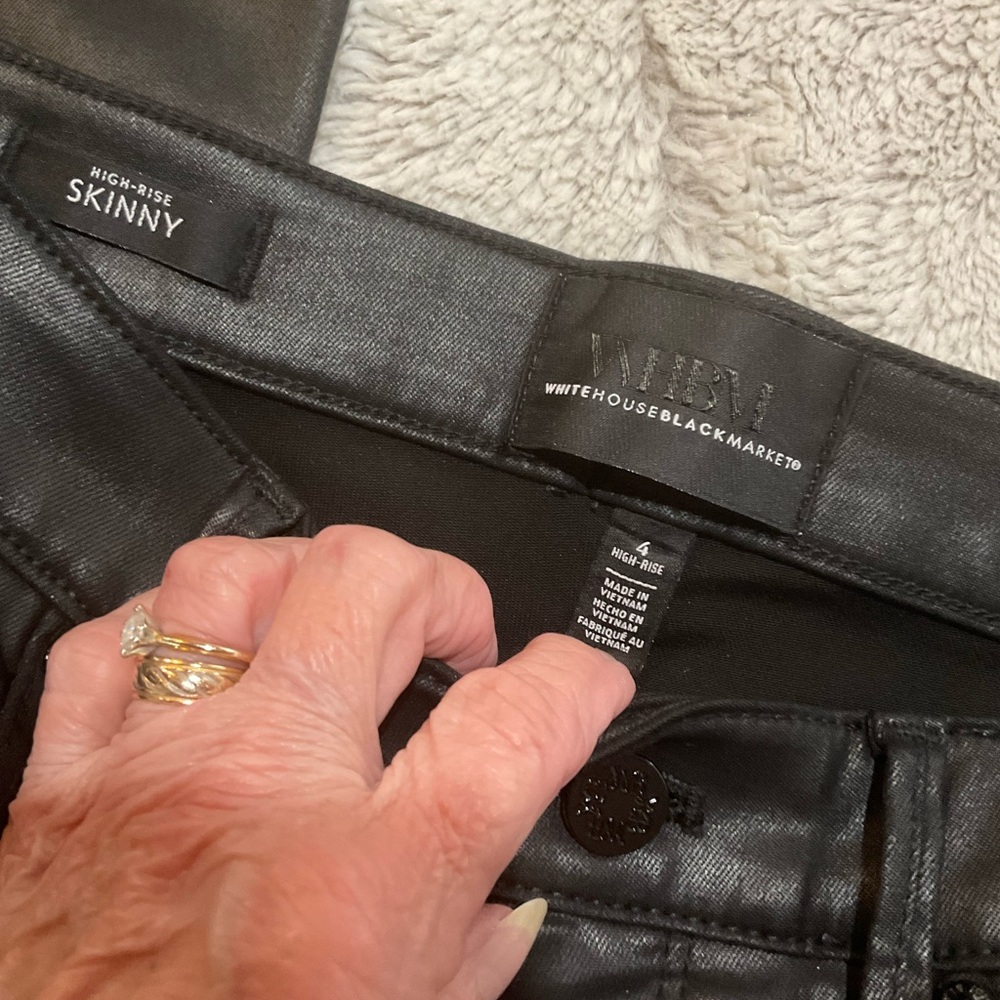 White House Black Market High-Rise Black Skinny Pants - Picture 2 of 6
